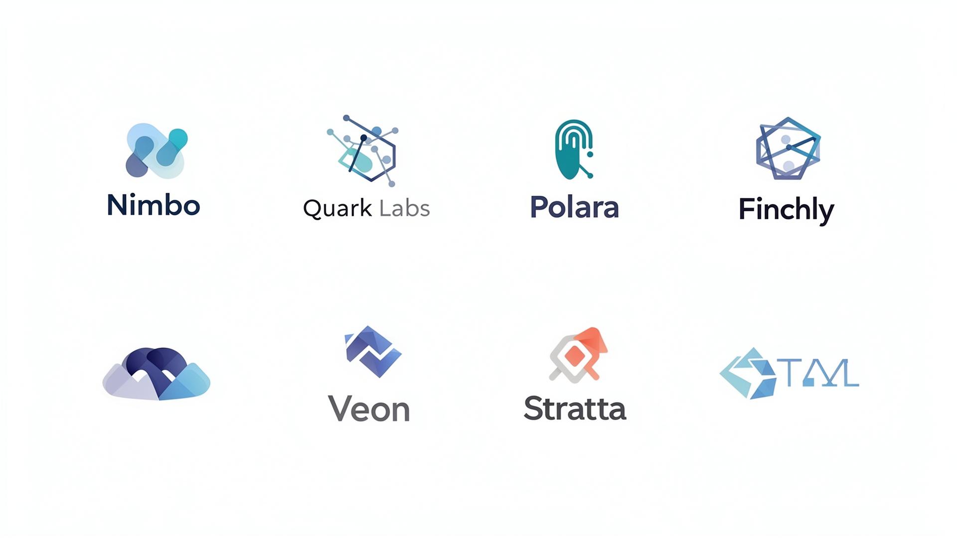 A selection of fictional startup logos representing companies hiring on Developer Connect